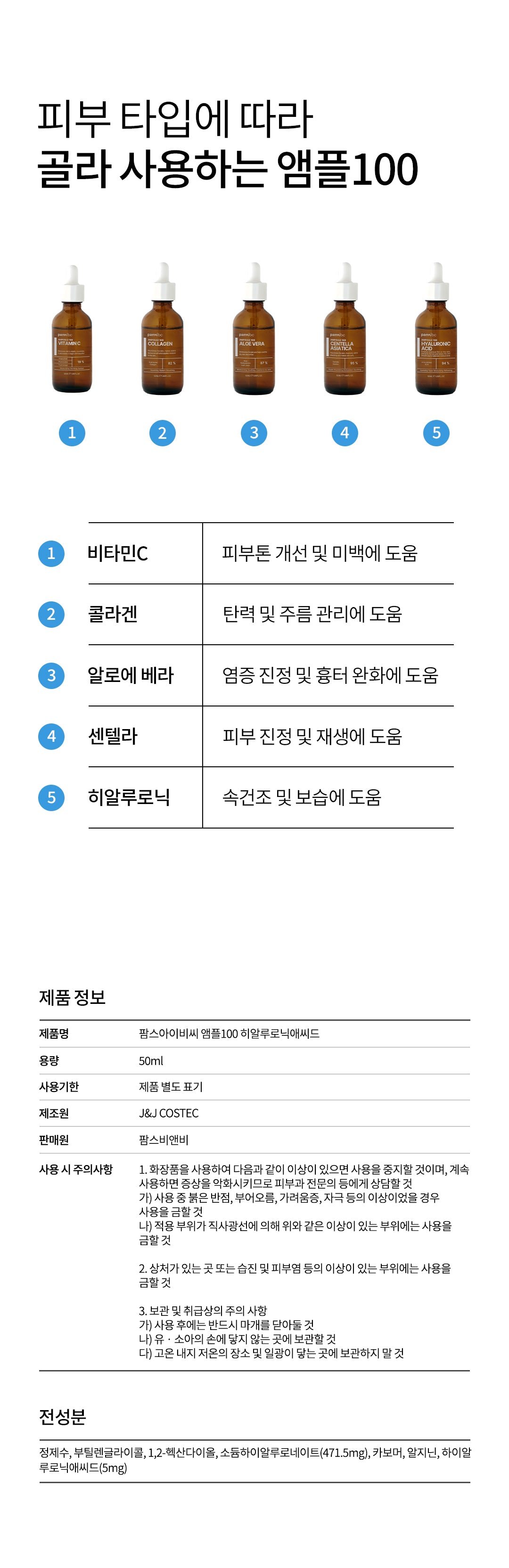 [PamsIBC] Ampoule 100 Hyaluronic Acid